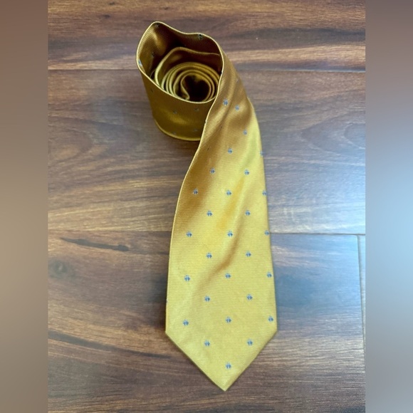 BROOKS BROTHERS “346” Pure Silk Gold and Blue Classic Tie - Picture 1 of 8
